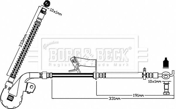 BORG & BECK Тормозной шланг BBH8191